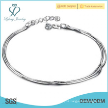 Women thin silver anklets,copper platinum anklets designs jewelry